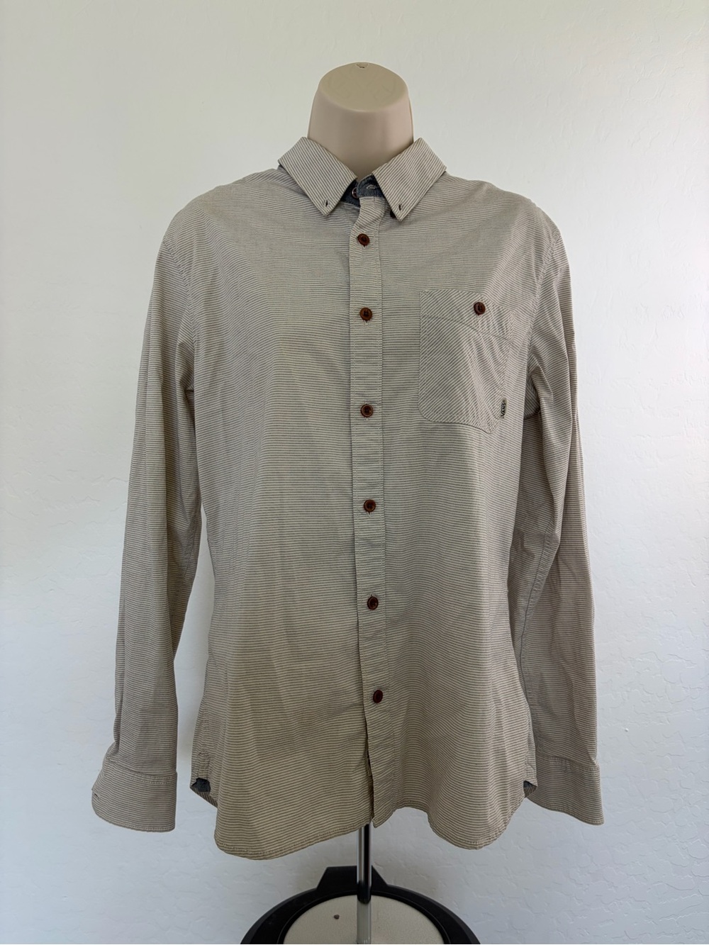 Vans Women’s Button-Down Shirt in Light Beige